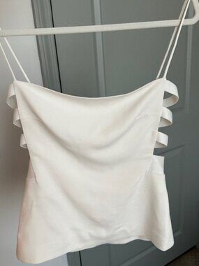 Cushnie White Top With Cutouts